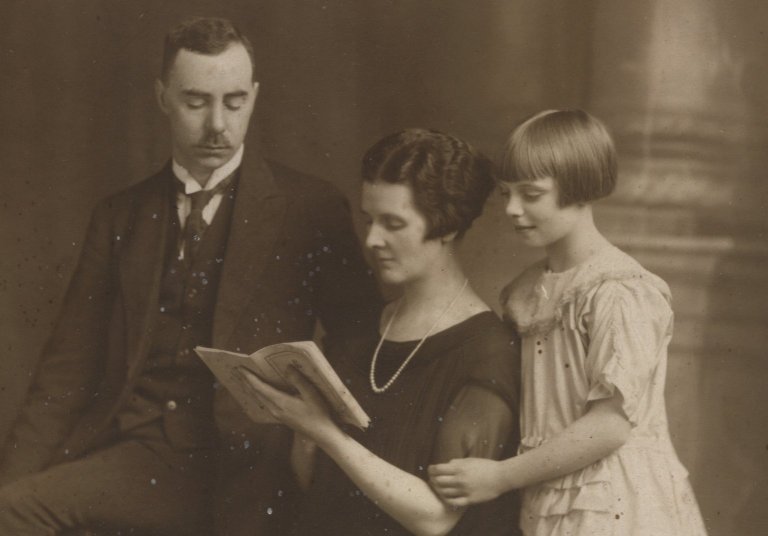 Joe and Claire with my sister Maureen, circa 1926